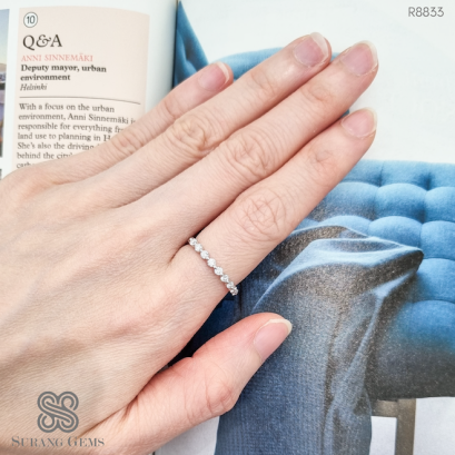 แหวนเพชรแถว รุ่น dot