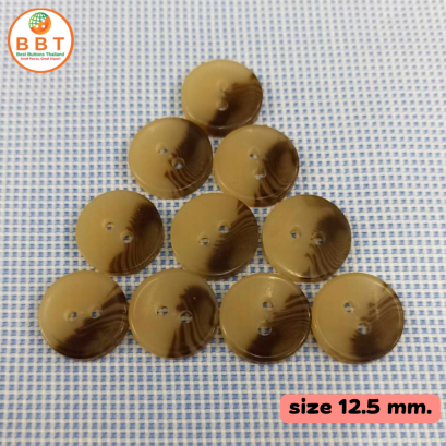 Horn-patterned buttons, size 12.5 mm.