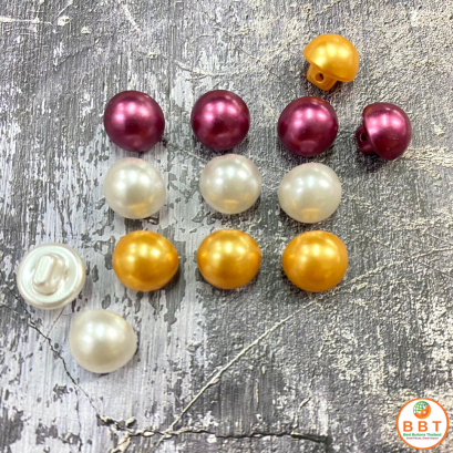 Multi-colored pearl head buttons