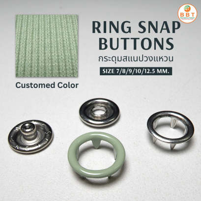 Green Ring Snap Buttons
