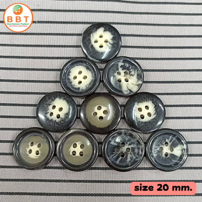Buttons imitating horn pattern 20 mm. (100 tablets)