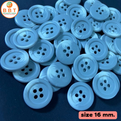 Button pouring gray and white tube size 16 mm.