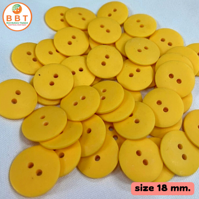 Yellow fancy buttons, size 18 mm.