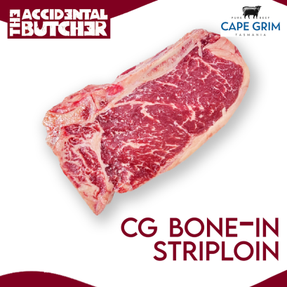 Cape Grim Beef Bone-in Striploin Steak MB2-3 (500g)