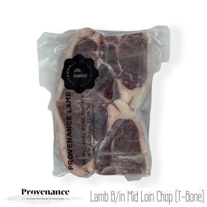 NZ Lamb B/in Mid Loin chop (4 T-bone) 270-310g