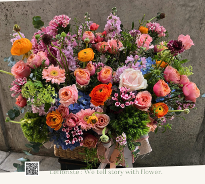 กระเช้าดอกไม้สด  Grace 73  I Le Floriste