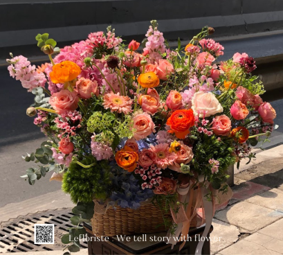 กระเช้าดอกไม้สด  Grace 72 I Le Floriste