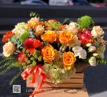กระเช้าดอกไม้สด  Grace 70 I Le Floriste