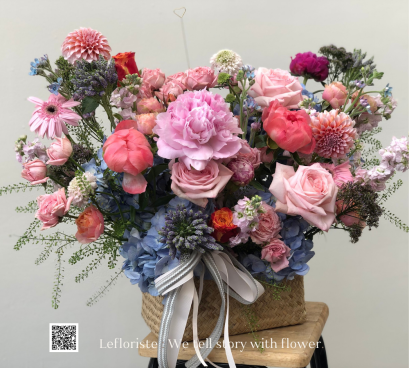 กระเช้าดอกไม้สด  Grace 67 I Le Floriste