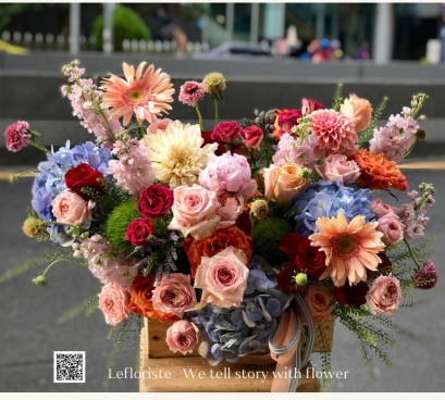 กระเช้าดอกไม้สด  Grace 66 I Le Floriste