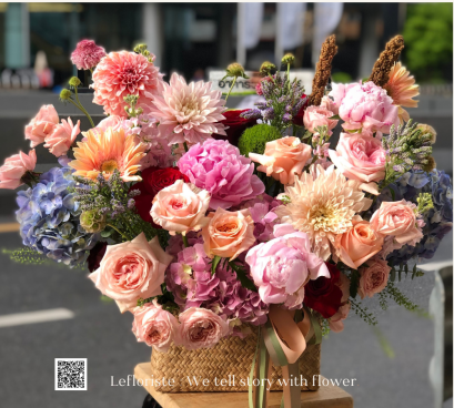 กระเช้าดอกไม้สด  Grace 65 I Le Floriste