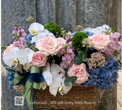 กระเช้าดอกไม้สด  Grace 65