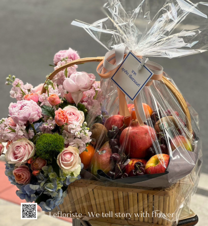 กระเช้าผลไม้พรีเมี่ยมเพื่อสุขภาพ Le Floriste ของขวัญผู้ใหญ่ จัดส่ง (รูปที่ 19