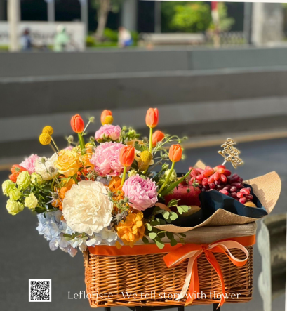 กระเช้าผลไม้พรีเมี่ยมเพื่อสุขภาพ Le Floriste ของขวัญผู้ใหญ่ จัดส่ง (รูปที่ 15