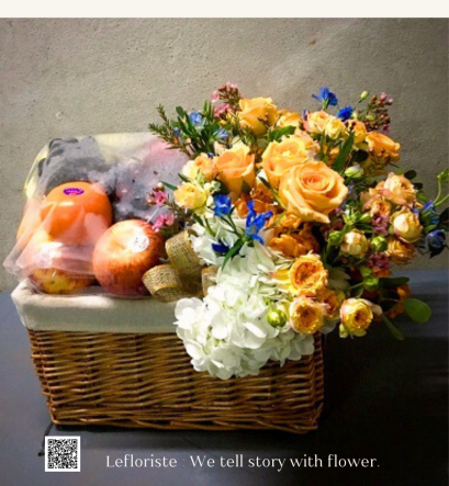 กระเช้าผลไม้พรีเมี่ยมเพื่อสุขภาพ Le Floriste ของขวัญผู้ใหญ่ จัดส่ง (รูปที่ 1