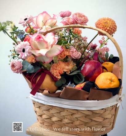 กระเช้าผลไม้พรีเมี่ยมเพื่อสุขภาพ Le Floriste ของขวัญผู้ใหญ่ จัดส่ง (รูปที่ 44