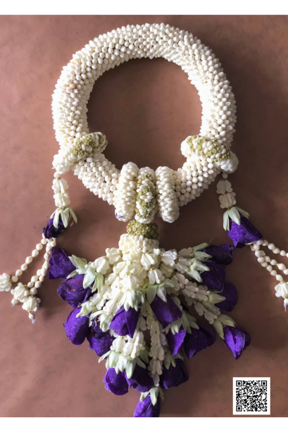 มาลัยดอกไม้สด Be Love พวงมาลัยดอกไม้สดร้อยปราณีต LeFloriste  มาลัยดอกไม้สดพรีเมียม สื่อความรักและความเคารพ