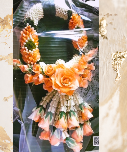 มาลัยดอกไม้สด Be Love พวงมาลัยดอกไม้สดร้อยปราณีต LeFloriste  มาลัยดอกไม้สดพรีเมียม สื่อความรักและความเคารพ