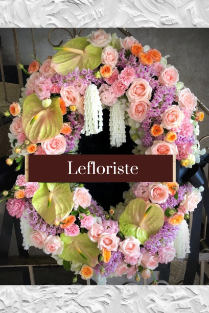 พวงหรีดดอกไม้สดพรีเมียม Le Floriste | บริการส่งด่วนถึงวัดทั่วกรุงเทพฯ | แสดงความอาลัยอย่างสง่างาม