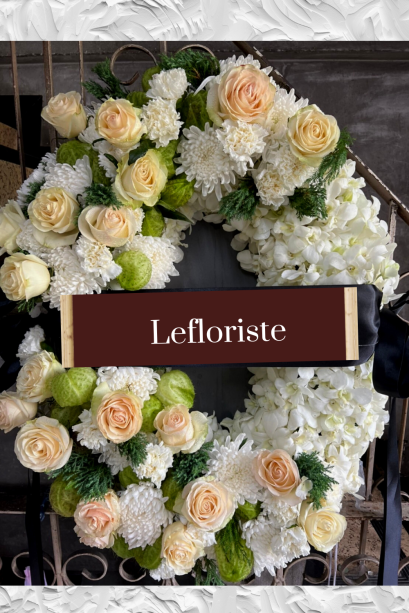 พวงหรีดดอกไม้สดพรีเมียม Le Floriste | บริการส่งด่วนถึงวัดทั่วกรุงเทพฯ | แสดงความอาลัยอย่างสง่างาม