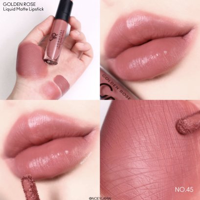 โกลเด้น โรส ลองสเตย์ ลิควิด แมท ลิปสติก ลิปจิ้มจุ่ม แมท 5.5มล. เบอร์ 45 Golden Rose Longstay Liquid Matte Lipstick 5.5 ml No.45