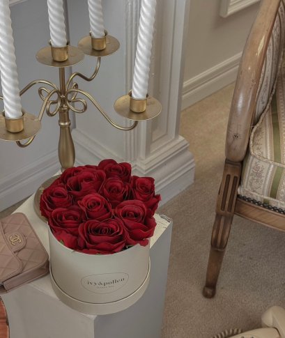 Classic Artificial Red Rose Box - Size S