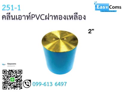 คลีนเอาท์ PVC ฝาทองเหลือง 251-1