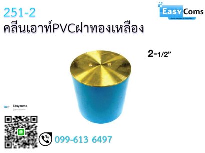 คลีนเอาท์ PVC ฝาทองเหลือง 251-2