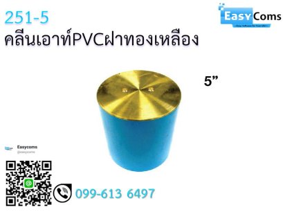 คลีนเอาท์ PVC ฝาทองเหลือง 251-5