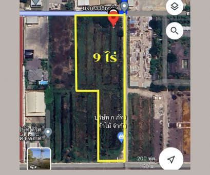 land for sale, 9 rai, suitable for a factory, warehouse, medium-sized industry, Soi Iyara 5, near Thai Market‼️