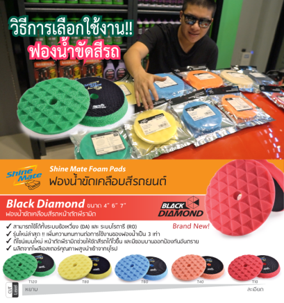 วิธีการเลือกใช้งานฟองน้ำขัดเคลือบสีรถยนต์ แผ่นขัดสีรถยนต์ ใช้งานอย่างไร