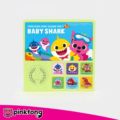 Baby Shark Mini Sound Pad บทเพลงภาษาอังฤษ ปุ่มกด เครื่องเล่นเพลง 6เพลง Pinkfong ลิขสิทธิ์แท้ สื่อการเรียนรู้