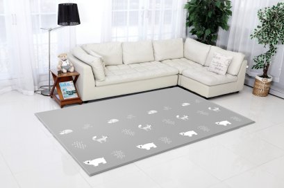 Proby Premium Play Mat Fabric+PE 230*150*1.2 cm. ลาย Winter Buddy เบาะรองคลาน เสื่อรองคลาน แบบม้วน