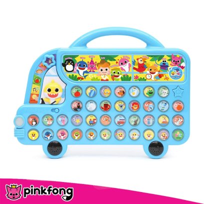 Pinkfong Baby Shark Alphabet Bus พร้อมหนังสือมาในกล่อง ของเล่นเสริมพัฒนาการด้านภาษาอังกฤษ พยัญชนะ คำศัพท์ เพลง