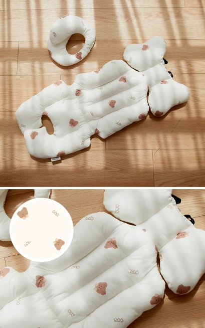 Heart Bear เบาะรองรถเข็น คาร์ซีท BEBENUVO Double-Sided Liner (แบบหนา) ใช้ได้สองด้าน