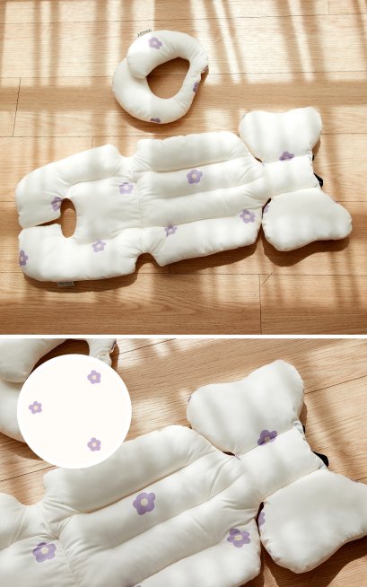 Lavender เบาะรองรถเข็น คาร์ซีท BEBENUVO Double-Sided Liner (แบบหนา) ใช้ได้สองด้าน