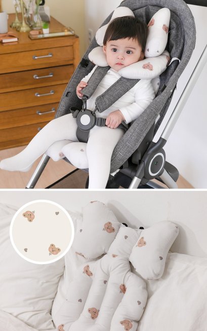 Mini Bear เบาะรองรถเข็น คาร์ซีท BEBENUVO Double-Sided Liner (แบบหนา) ใช้ได้สองด้าน