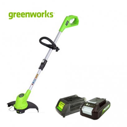 Greenworks เครื่องตัดหญ้า 24V พร้อมแบตเตอรี่และแท่นชาร์จ