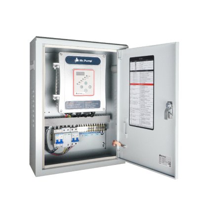 ตู้ควบปั๊มบาดาลโซลาร์เซลล์ Mr.Pump รุ่น CBAC/DC15A แบบ AC/DC AUTO DC150V [VOC100-430V]