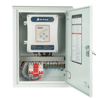 ตู้ควบปั๊มบาดาลโซลาร์เซลล์ Mr.Pump รุ่น CBAC/DC22A แบบ AC/DC AUTO DC220V [VOC60-430V]