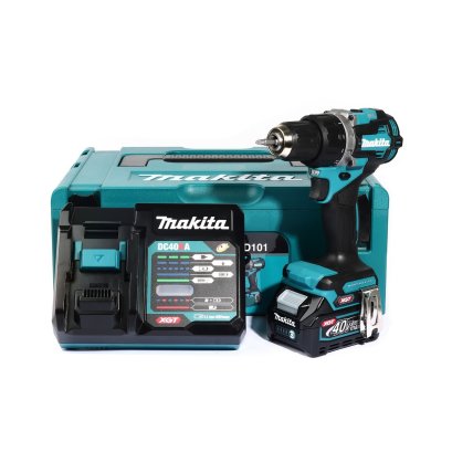MAKITA สว่านไขควงไร้สาย 40 โวลต์ ขนาด 1/2 นิ้ว รุ่น DF002GD101 แรงบิดหมุน 65 นิวตันเมตร รวมแบตเตอรี่และแท่นชาร์จ (มากีต้า)