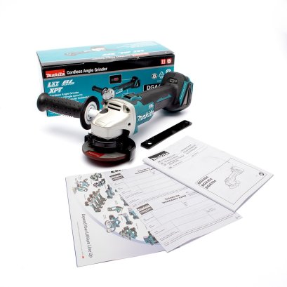 MAKITA เครื่องเจียไร้สาย 18 โวลต์ ขนาด 4 นิ้ว รุ่น DGA404Z ความเร็วรอบตัวเปล่า 8,500 รอบ/นาที ไม่รวมแบตเตอรี่และแท่นชาร์จ (มากีต้า)
