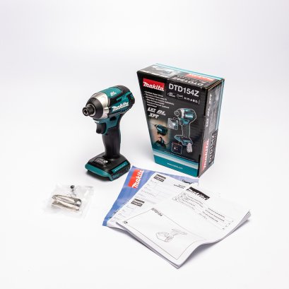 MAKITA สว่านไขควงกระแทกไร้สาย 18 โวลต์ 1/4 นิ้ว รุ่น DTD154Z แรงบิดสูงสุด 175 นิวตันเมตร ไม่รวมแบตเตอรี่-แท่นชาร์จ (มากีต้า)