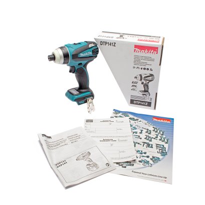 MAKITA สว่านไขควงกระแทกไร้สาย 4 โหมด 18 โวลต์ 1/4 นิ้ว รุ่น DTP141Z แรงบิดสูงสุด 150 นิวตันเมตร ไม่รวมแบตเตอรี่และแท่นชาร์จ (มากีต้า)