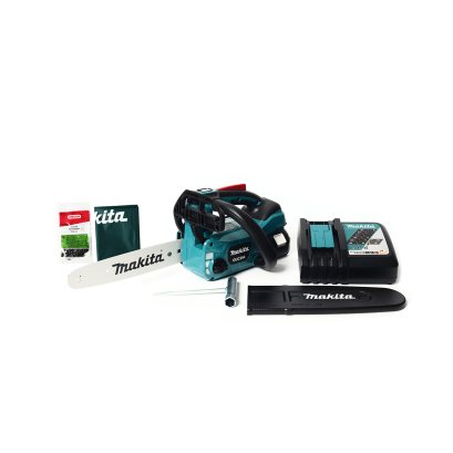 MAKITA เลื่อยโซ่ไร้สาย 18 โวลต์ ความยาวบาร์ 10 นิ้ว (250 มม.) รุ่น DUC254RF ถังน้ำมันโซ่ 140 มล. มอเตอร์ไร้แปรงถ่าน รวมแบตเตอรี่-แท่นชาร์จ (มากีต้า)