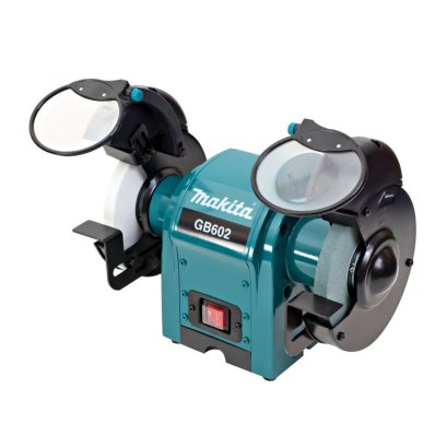 MAKITA เครื่องเจียรหินไฟ 1/3 แรงม้า ขนาด 6 นิ้ว (150 มม.) รุ่น GB-602 กำลังไฟ 250 วัตต์ ความเร็วรอบ 2,850 / 3,450 รอบ/นาที ลดเสียงรบกวนและแรงสั่นสะเทือน (มากีต้า)