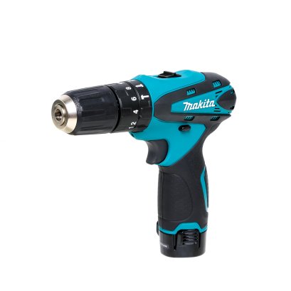 MAKITA สว่านกระแทกไร้สาย 10.8 โวลต์ ขนาด 10 มม. (3/8 นิ้ว) รุ่น HP330DWE แรงบิดหมุน 22 นิวตันเมตร รวมแบตเตอรี่-แท่นชาร์จ (มากีต้า)