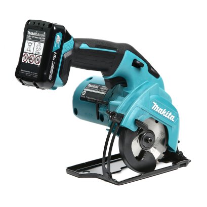 MAKITA เลื่อยวงเดือนไร้สาย 12 โวลต์ ขนาด 85 มม. รุ่น HS301DWYE ความเร็วรอบตัวเปล่า 1,500 รอบ/นาที รวมแบตเตอรี่-แท่นชาร์จ (มากีต้า)