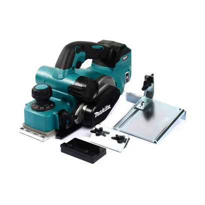 MAKITA (มากีต้า) กบไสไม้ 40VMAX รุ่น KP001GZ ขนาด 82 มม. (3-1/4นิ้ว) มอเตอร์แบบไร้แปรงถ่าน ความลึกในการไส 4 มม. ความเร็วรอบตัวเปล่า 15,000 รอบ/นาที (เครื่องเปล่า)