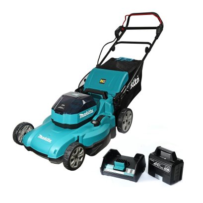 MAKITA รถเข็นตัดหญ้าไร้สาย 64 โวลต์ ความกว้างในการตัด 534 มม. รุ่น LM002JM101 กำลังไฟ 2,300 วัตต์ ถังเก็บหญ้า 70 ลิตร รวมแบตเตอรี่-แท่นชาร์จ (มากีต้า)